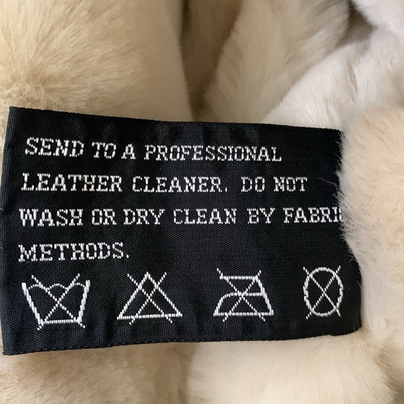 Pelle tan suede faux fur oversized heavy winter pea coat SZ M VTG 80s vintage - Picture 11 of 16